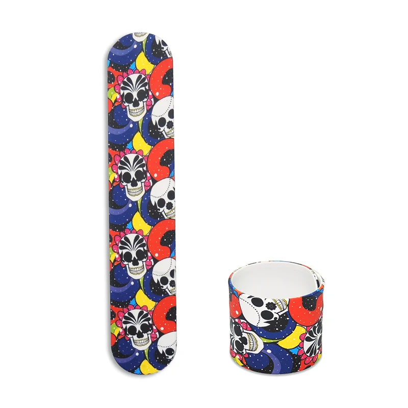 Customized Logo Reflective PVC Slap/Snap Wristband Ruler Clap Bracelet/Hot Selling Circle Silicone Slap Band Wrist Strap