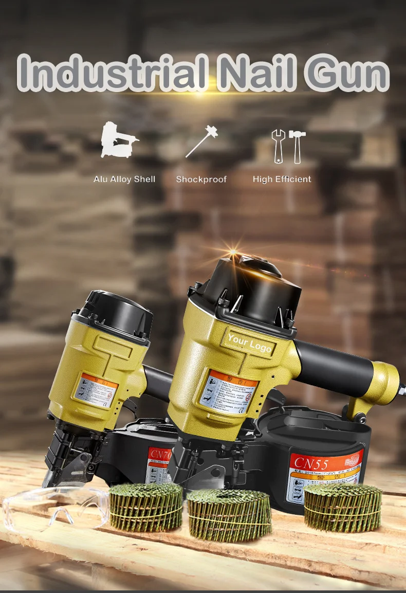 Nailer CN55 Pneumatic Wooden Pallets Coil Nail Gun