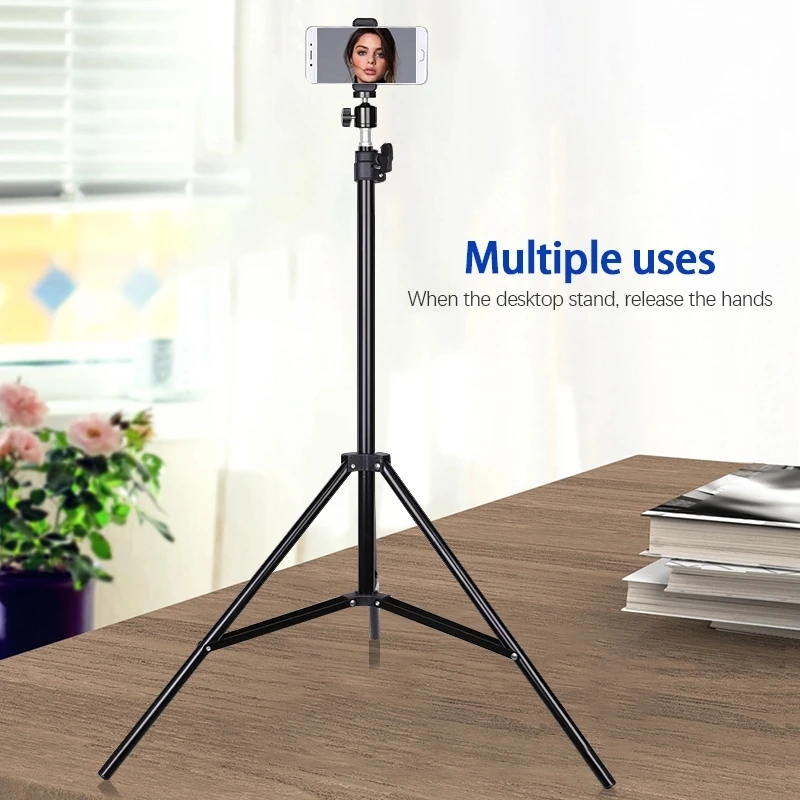 
Universal Portable Metal tripod stand Mount Digital Camera Tripod for Phone Selfie flash photo 