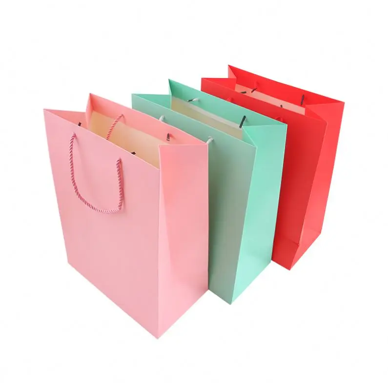 In Stock Wholesale Bag White Black Brown Kraft Decorative Gift Paper Bags With Low Price