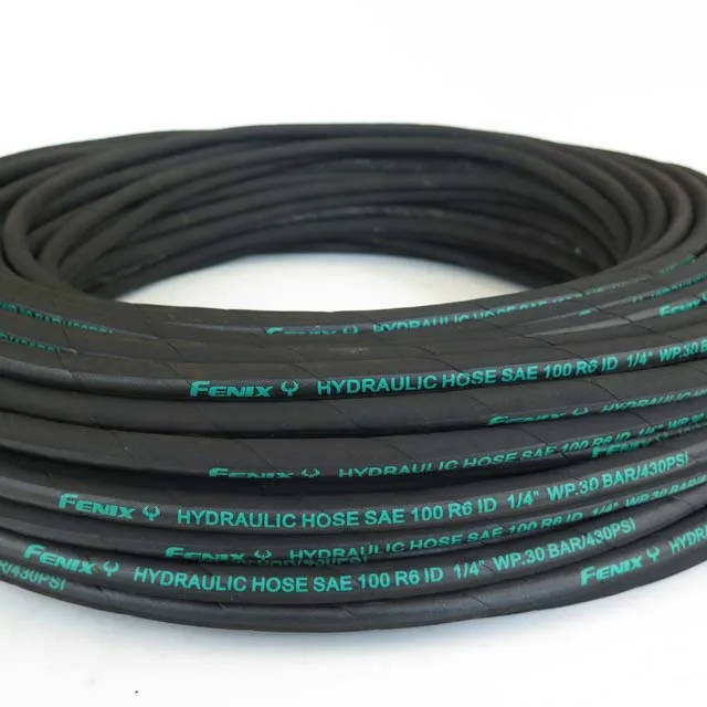 1-1/4 inch gray wrap surface SAE 100 R6  fiber reinforced hose
