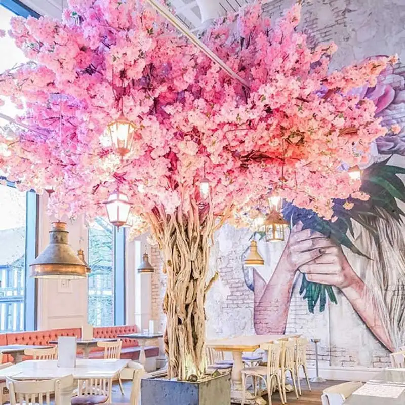 tall 8ft artificial decoration restaurant fake cherry blossom sakura trees for wedding