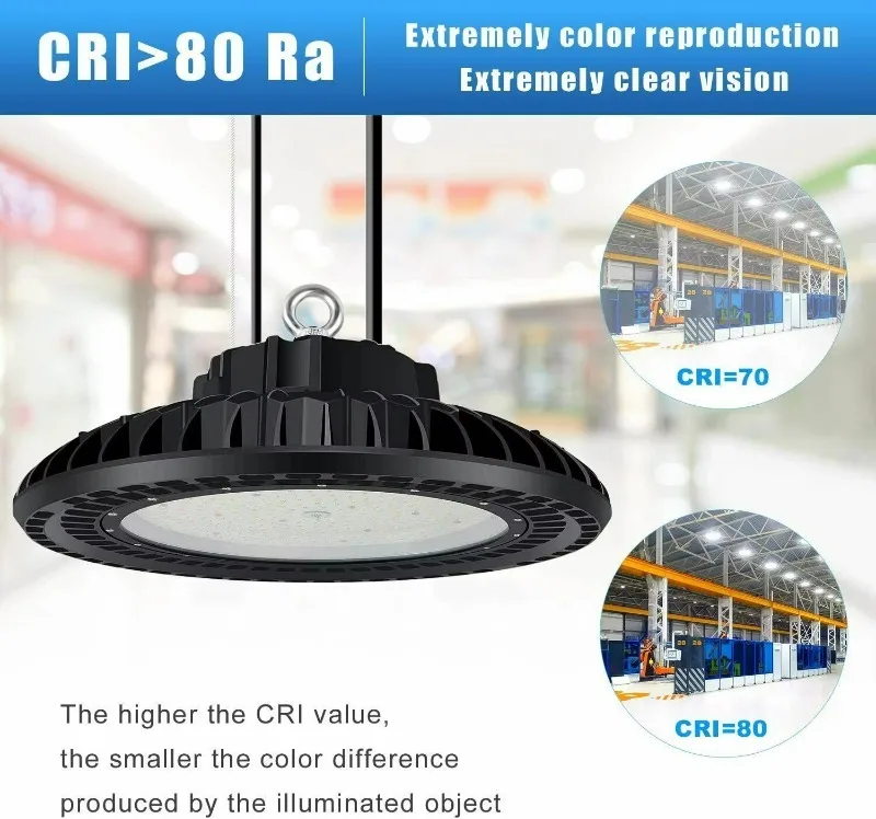 UL DLC Listed 300W Dimmable High Bay LED Light IP65 Waterproof Aluminum Body Warehouse Factory AC100-277V Parking Lot Dialux