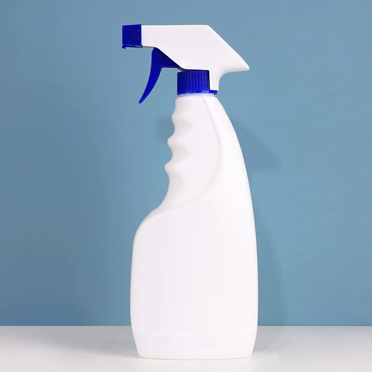 Wholesale 500ml White Detergent Bottle HDPE Cleanser Trigger Spray Bottle Plastic Pump Chemical Trigger Sprayer Bottle