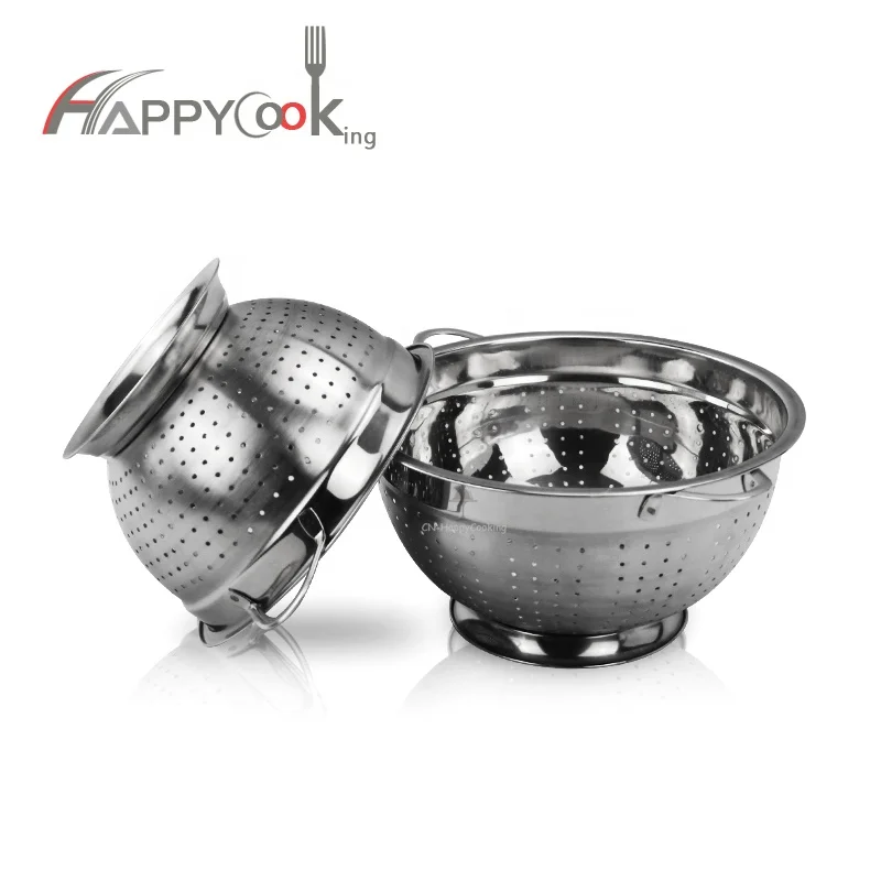 Wholesale Promotional stainless steel vegetables filter screen strainer colander