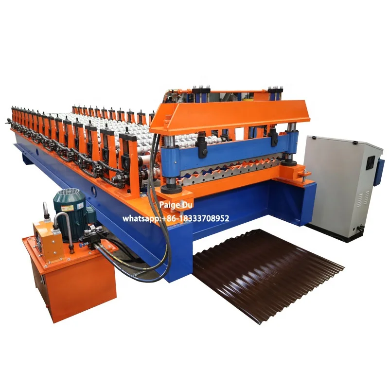 High speed durable corrugated color steel roofing sheet roll forming machine for sale