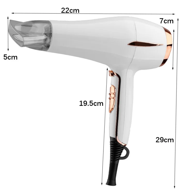 Powerful 1800W hot and cold wind hair dryer multi-speed adjustment ultra-quiet constant temperature home hair dryer