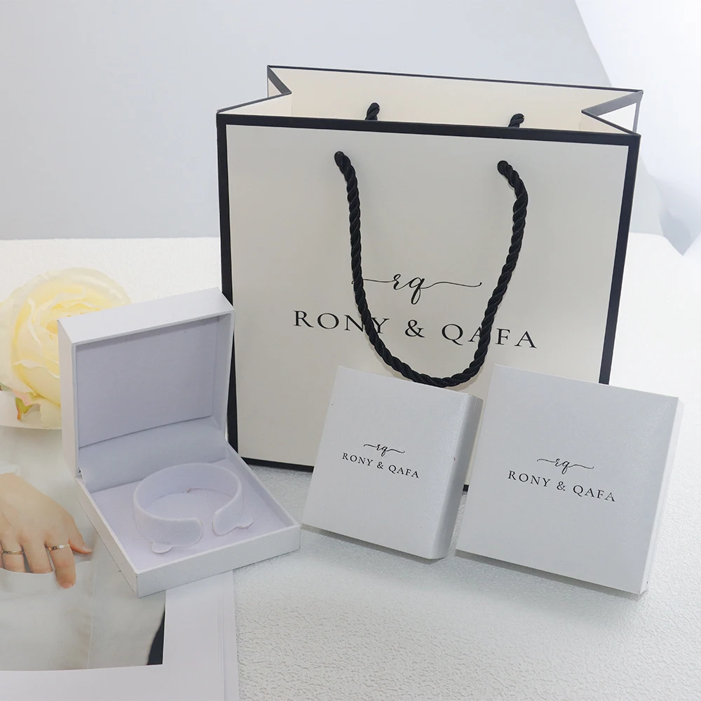 Custom Printed Recyclable Jewelry Set Box Personalized Paper Packaging Drawer Cardboard Jewelry Boxes with Pouch Bag