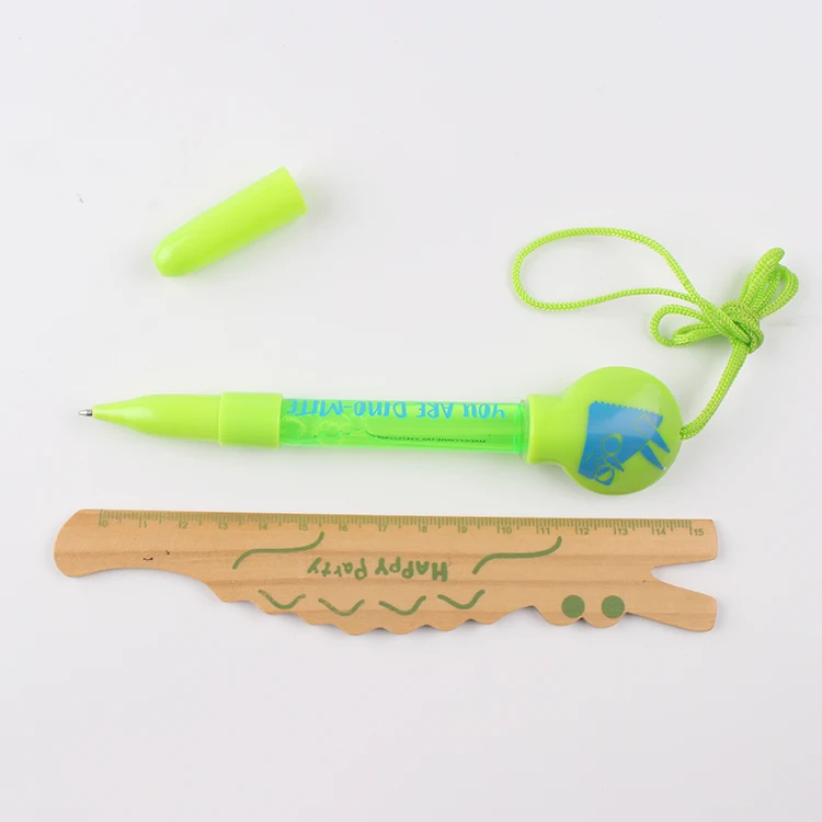 Classic Round Logo-Customized Liquid Bubble Ballpoint Pen With Lanyard Logo