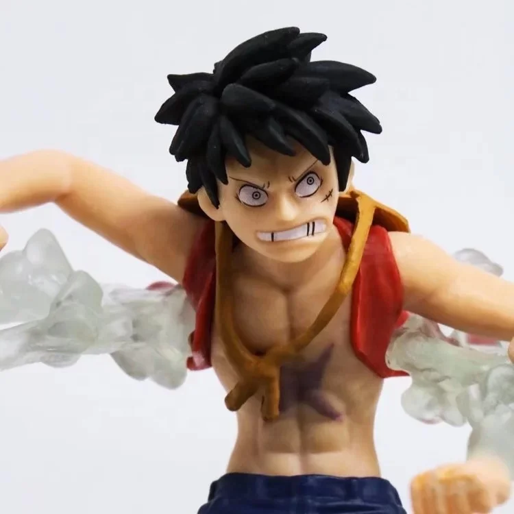 NEW One Pieced Straw Hat Pirate Captain Straw Hat Boy Combat Version Rubber Gun Luffy Figure
