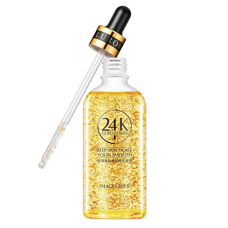 Private Label Organic 24k Gold Face Serum Anti Aging Anti Wrinkle Moisturizing Skin Care Treatments 24k Gold Face Serum