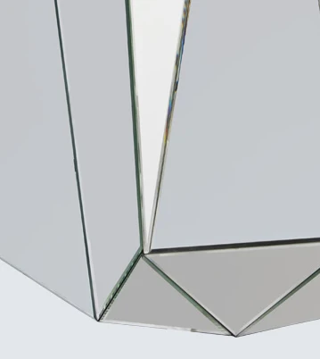 Modern Hot selling Unique Hand Painted Mirrored Furniture Clear mirror console table bar table