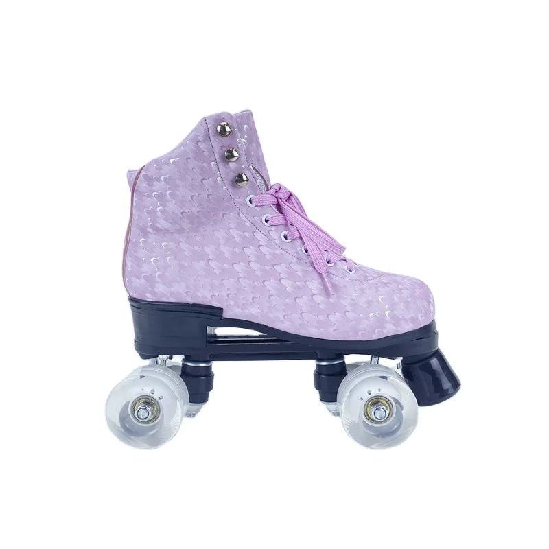 EACH Carbon Steel ABEC-7 Factory Flashing Roller Skates Wholesale Cheap Simple 4 Wheel Roller Skating Shoes Woman for Adult