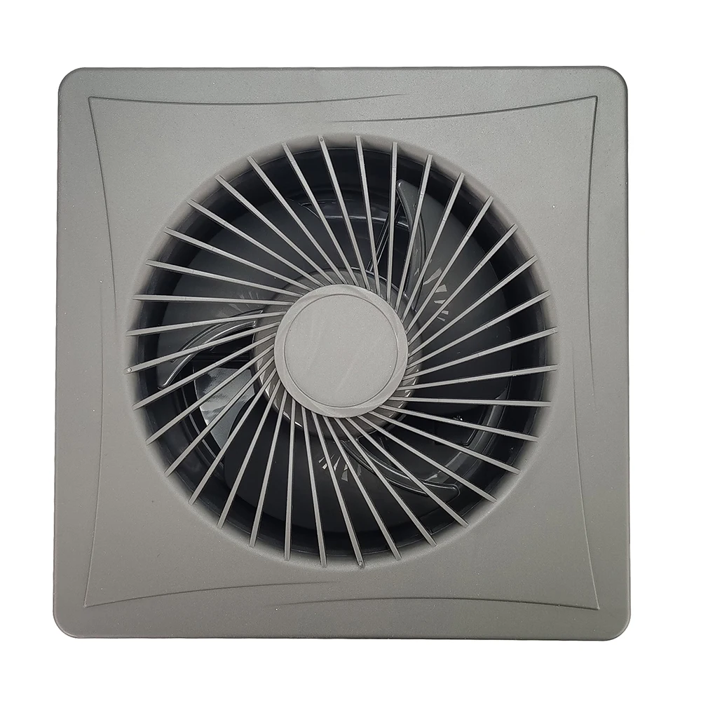 4 6 8 Inch New Style Small Size Square Black Kitchen Bathroom Window Fan Plastic ABS Exhaust Ventilation Fan For Toilet