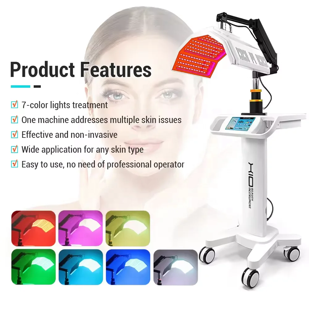 Beauty Salon 7 Color Photon Skin Rejuvenation Facial Beauty Pdt Led Light Therapy Machine