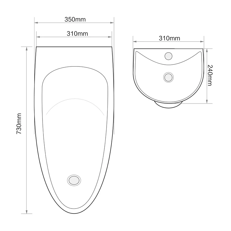 Kidoir Sanitary Ware Wash Basin Sink Wall Hung Urinal Macerator Sink Vessel Washer Washing Station