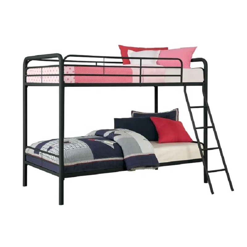 On-trend colorful style classic cheap all ages kids twin over twin metal bunk bed for children
