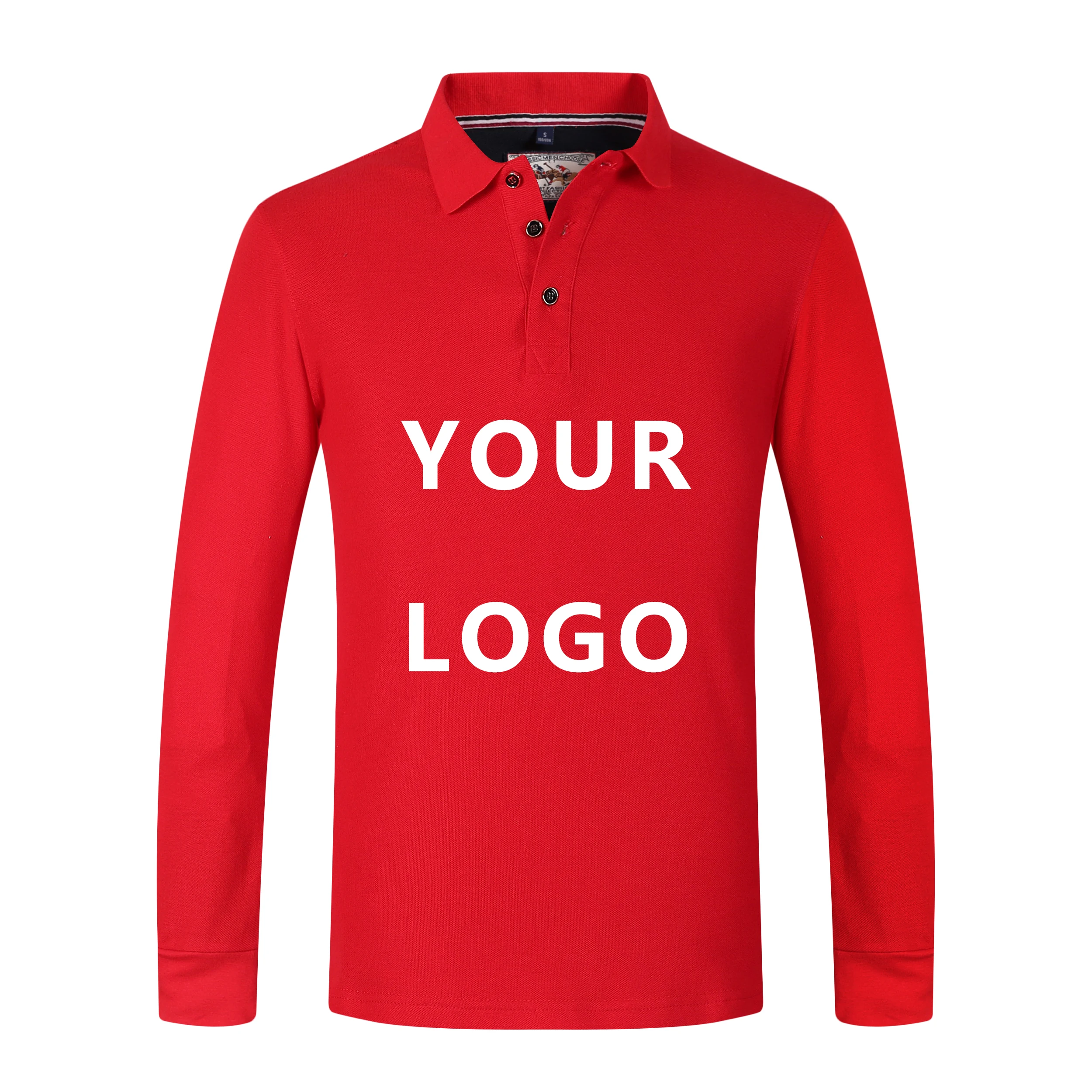 2022 Custom blank long sleeve 100% cotton polo shirts free design embroidery and printed logo leisure sports for men and women