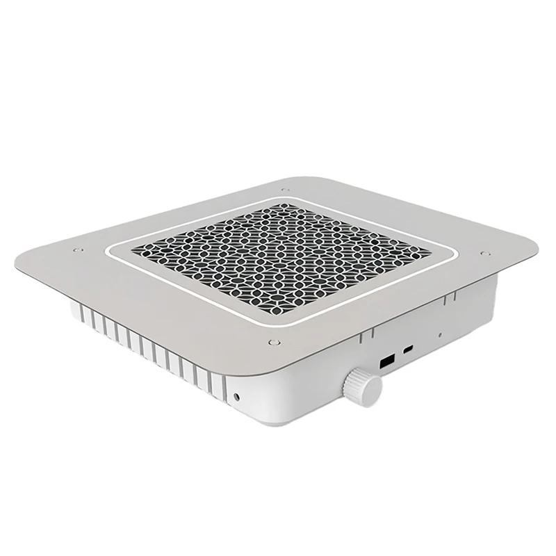 Professional Nails Dust Extractor with Reusable Filer Strong 48W Brushless Vacuum Cleaner Nails Dust Collector Manicure Salon