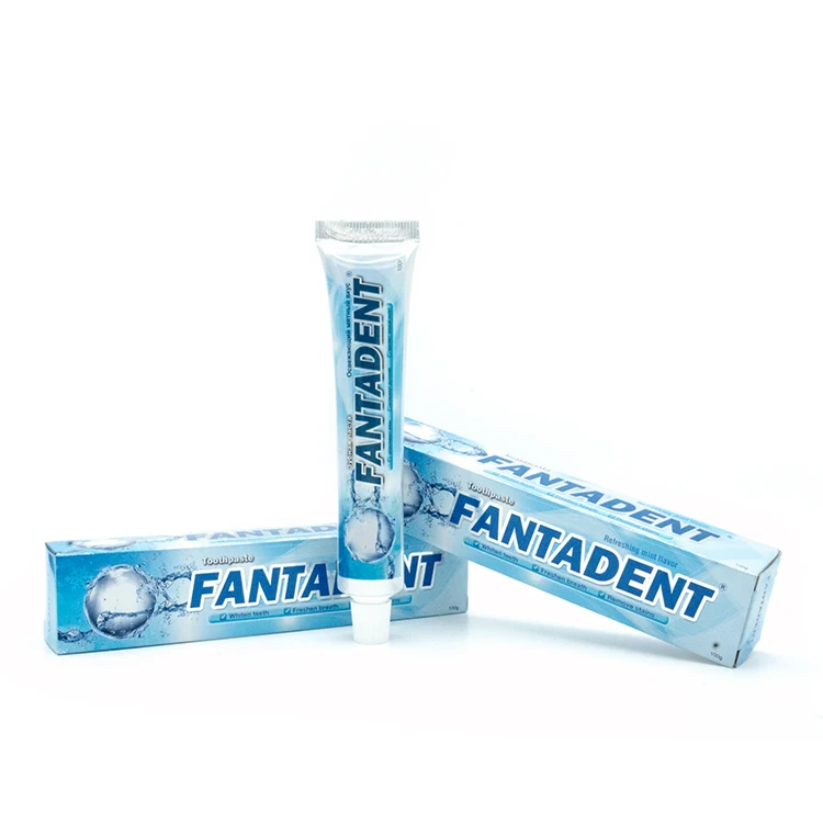 FANTADENT Home Use Effective Remove Tooth Stains Anti Sensitivity Fluoride Free Whitening Toothpaste Customized