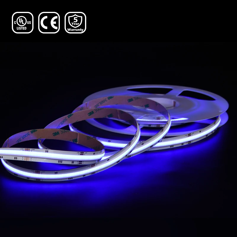 Светодиодные фары компании RGB COB светодиодные полосы 840 чипов умные домашние огни 5 м 24 В Rgbic гибкие света для комнаты домашнего автомобиля