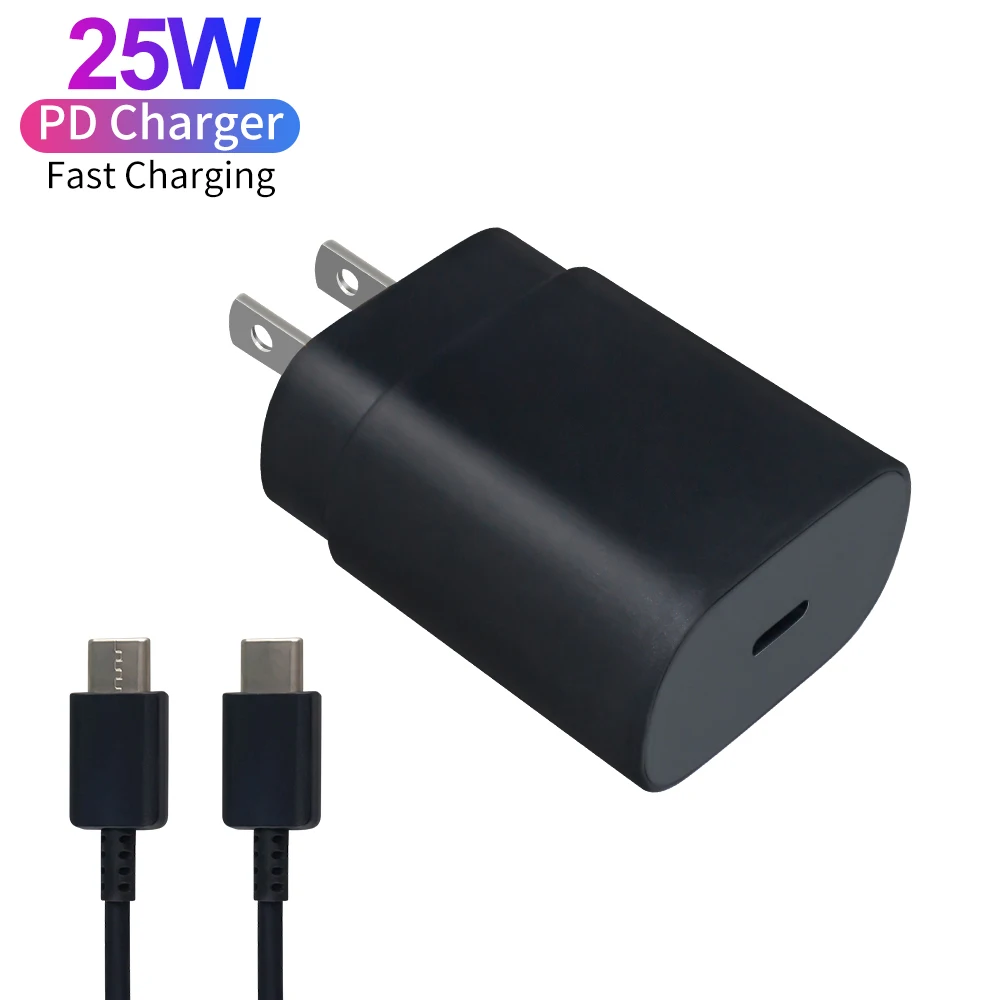 US EU Plug 25W PD USB C Travel Charger Adapter Fast Charger Original Type C Wall Charger  For Samsung
