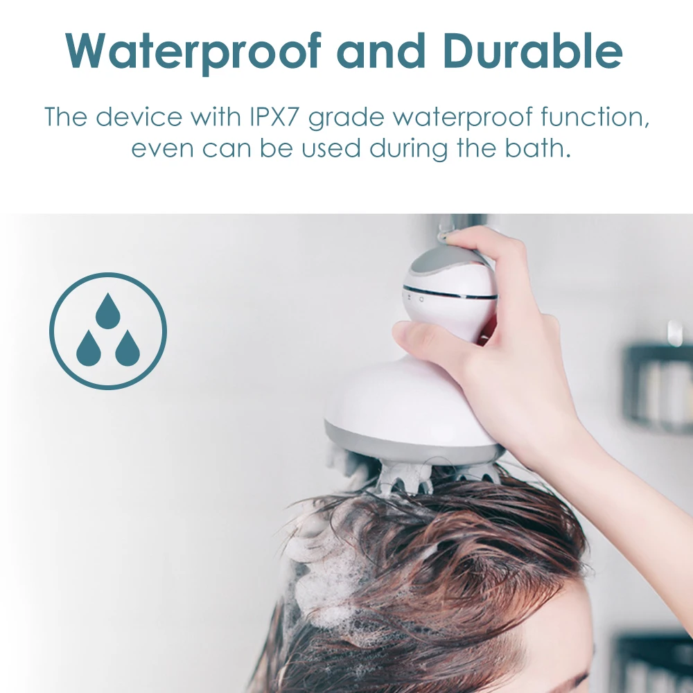 Synogal factory price portable handheld electric hair scalp massage multifunctional Ixp7 head massager