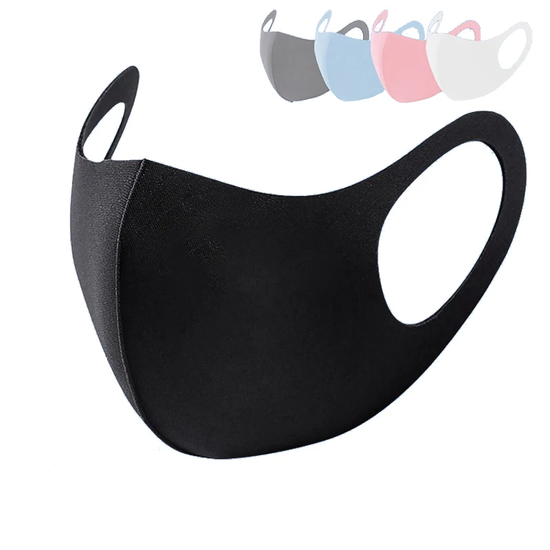 Summer washable breathable ice silk cotton face fitting cooling  fabric maskes