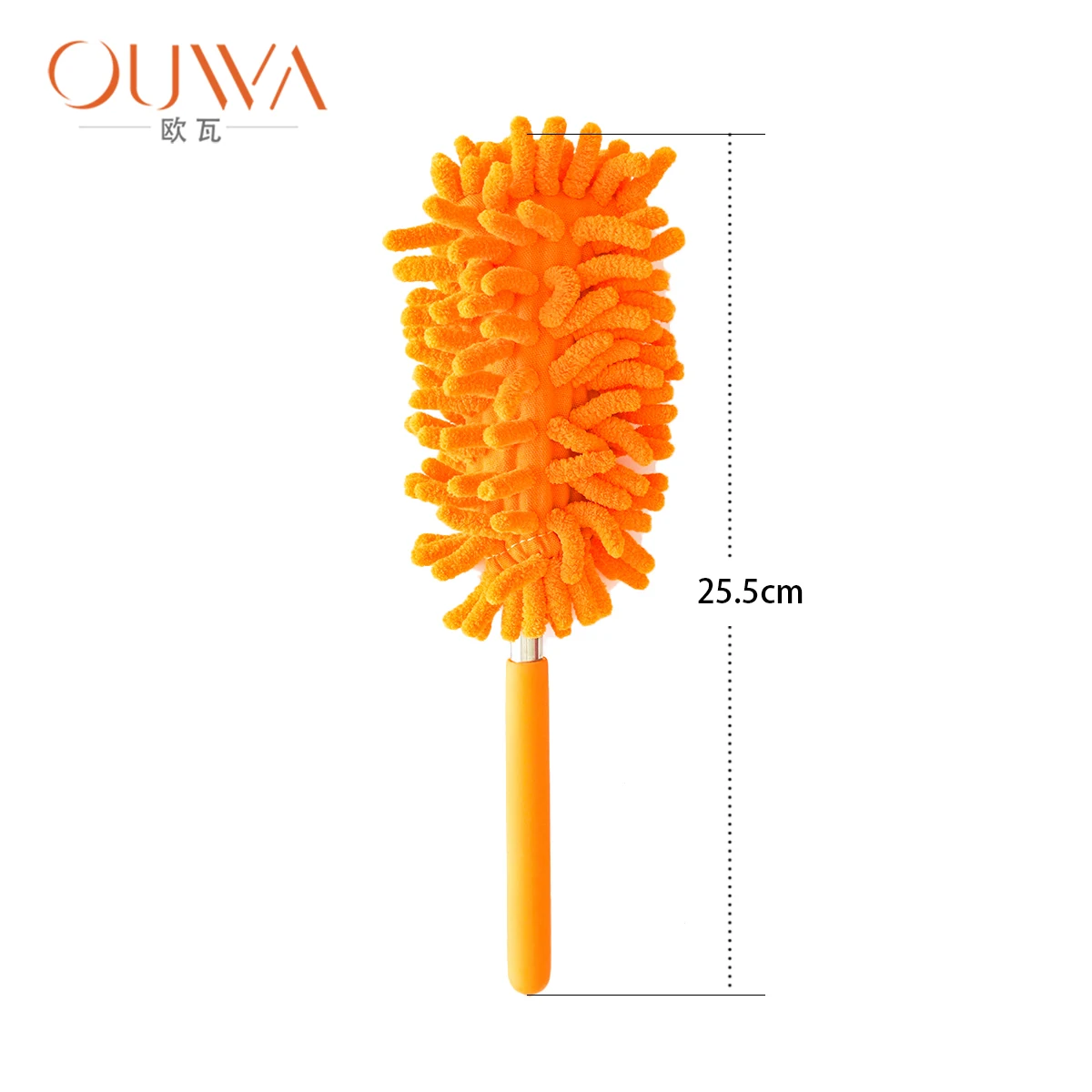 
Top selling stainless steel extendable long washable aluminum handle microfiber duster 