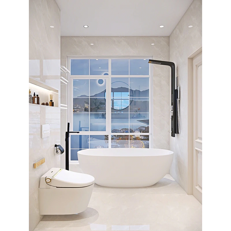 Wholesale Automatic Bowl Cleaner One Piece Ceramic Wall Hung Smart Flush China Bidet Toilet