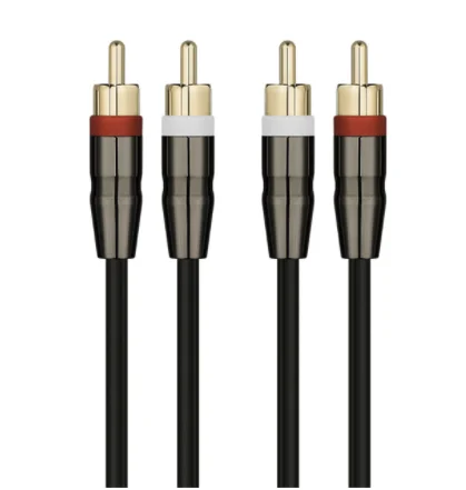 Twin RCA to Twin RCA Audio Auxiliary Stereo Y Splitter Cable