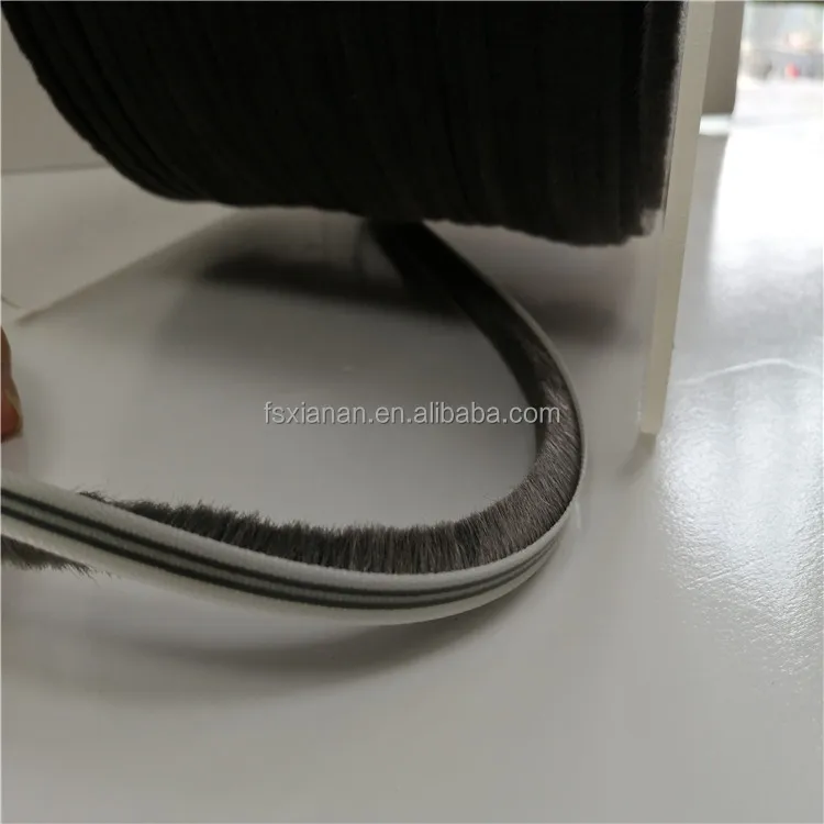 7x10 4P2L weather strip Window accessories 3P puerta de metal weatherstripping black Weatherstripping For Sliding Windows