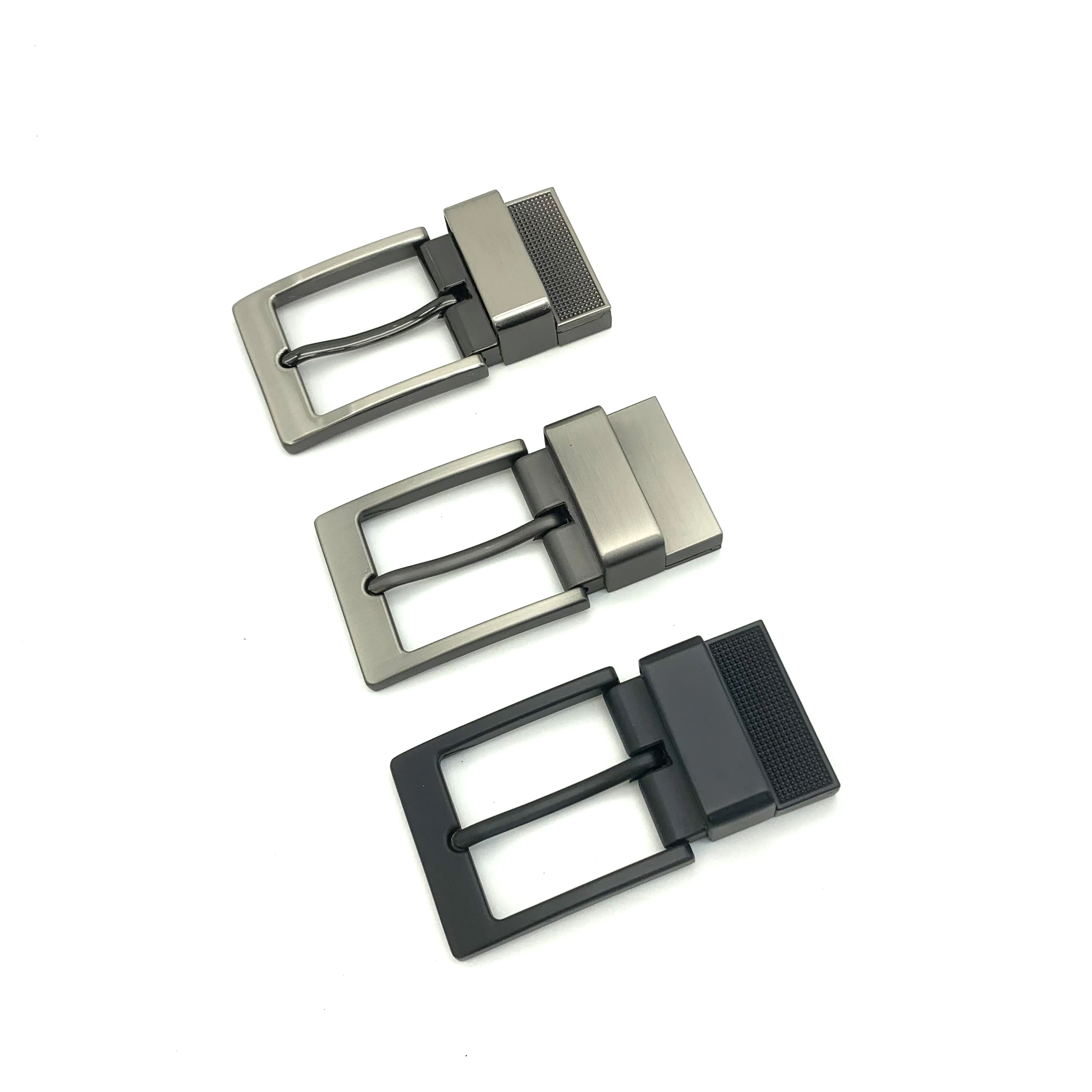 Wholesale Customizable Logo 38mm Zicn Alloy Pin Buckle Rotating Reversible Belt Buckle