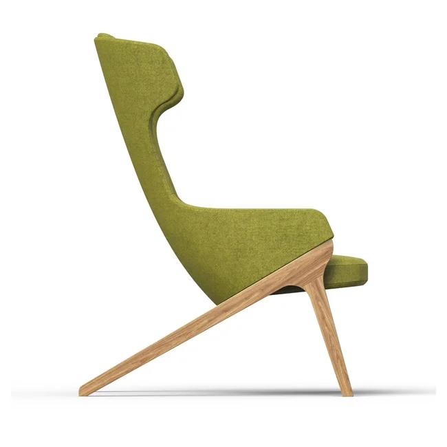 
High Back Big Ash Wood Legs Soft Commercial Furniture Loose Leisure Boss Chair 