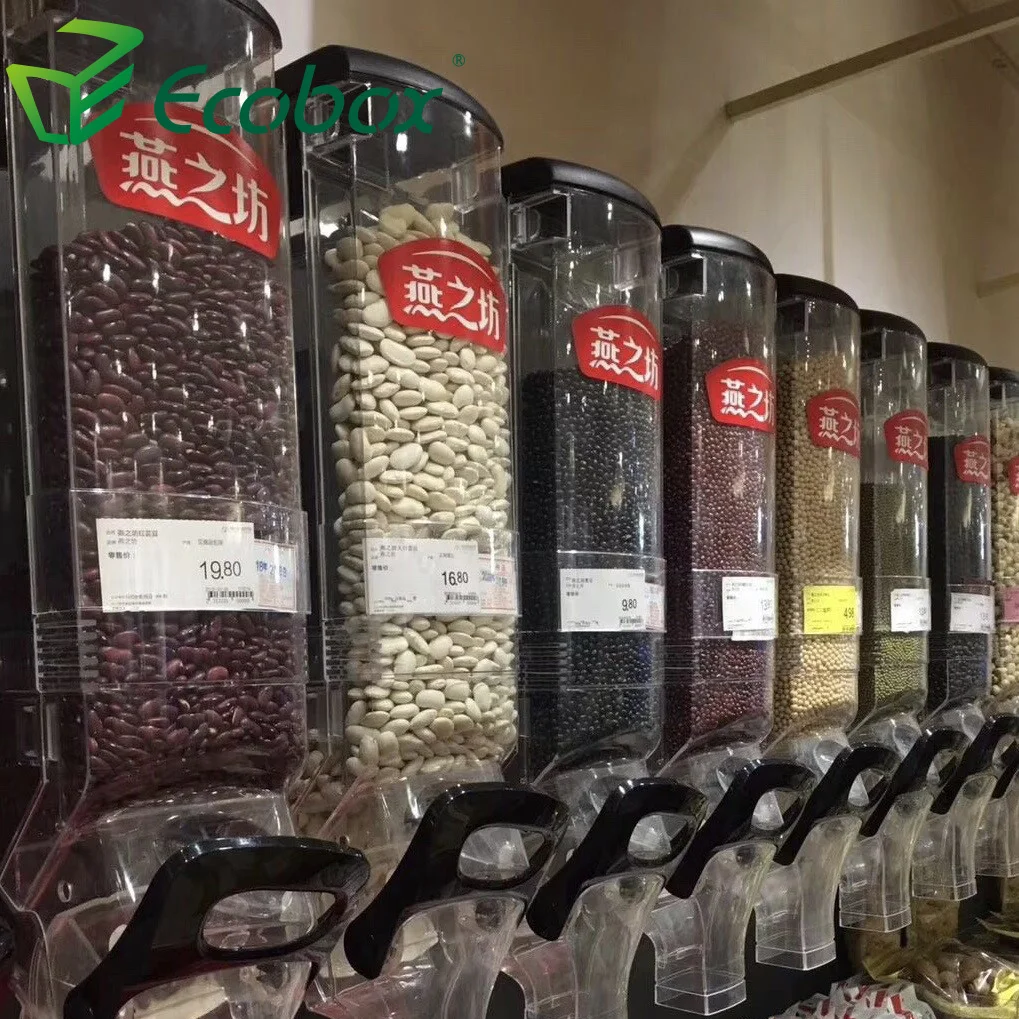 High Clear PC Material Gravity Dispenser Supermarket Equipment