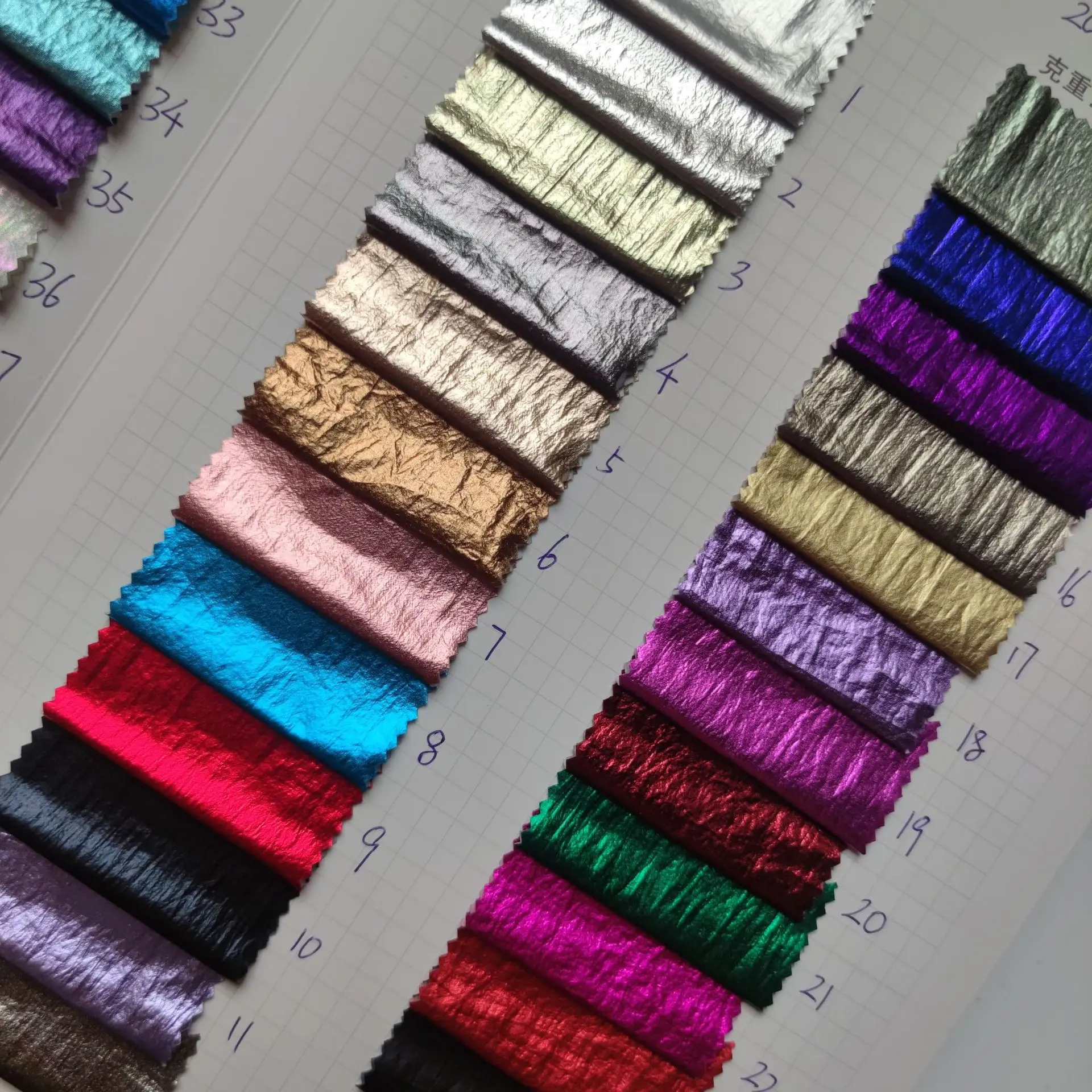 20D nylon 380T wrinkle taffeta golden bronzed PU silver shiny coating glossy fabric waterproof for down jacket &coat bag cloth