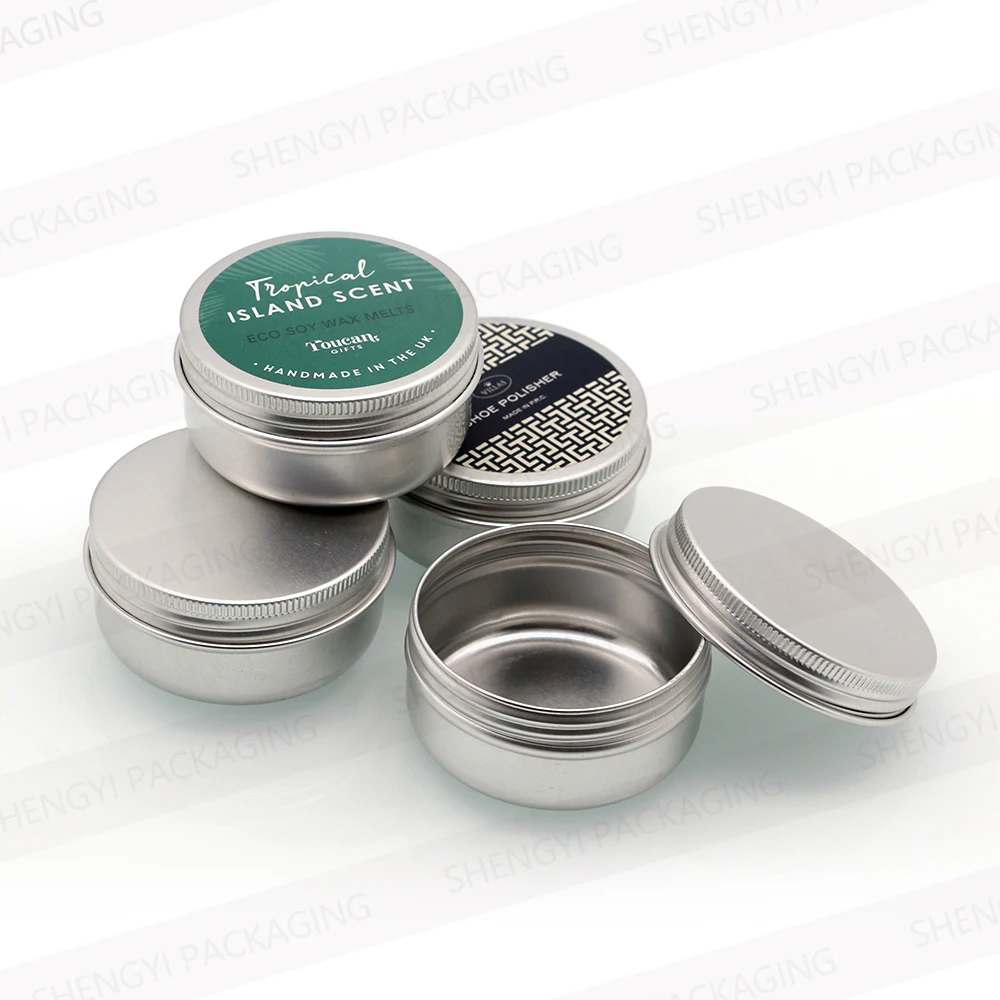 Hot-sale 15ml Matt Black Round Aluminum Jars DIY Lip Balm Cosmetics Packaging Container Tin Can Box