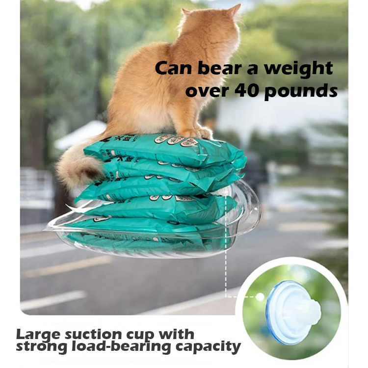 Clear Cordless Cat Window Perch Hammock Bed With Iron frame Bed Cat Shelves And Perches Seat   For Cat Sunbathing