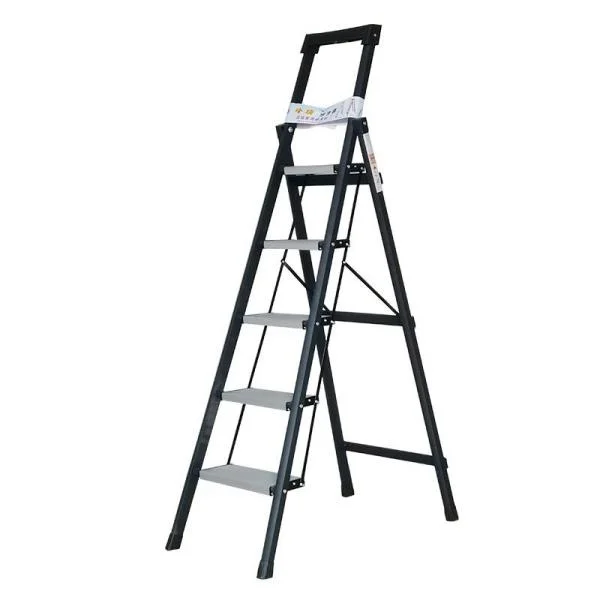 Steel ladder household step high quality metal 4 5 6 step  folding safety portable ladders china factory