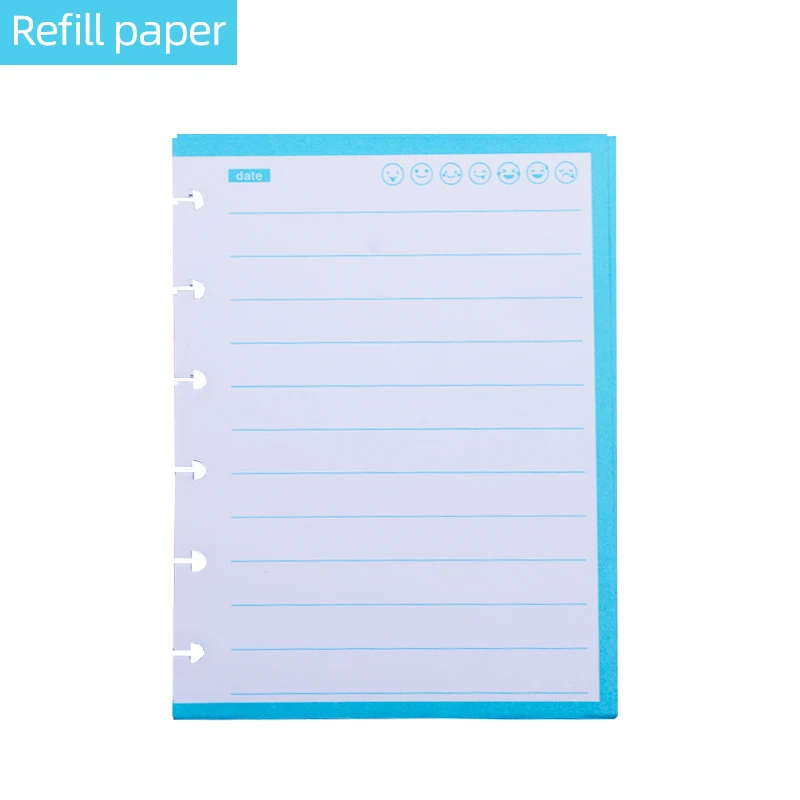 A6 100g Writing Paper Disc Binding Refill Paper 60 Sheets Inner Pages For Student Planner