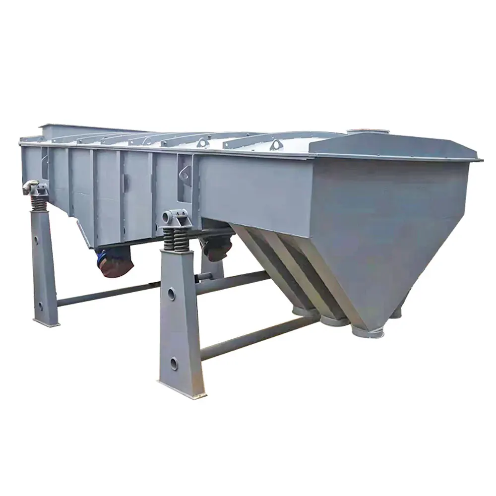 Vibrating pan conveyor with 18 mesh screen in single deck