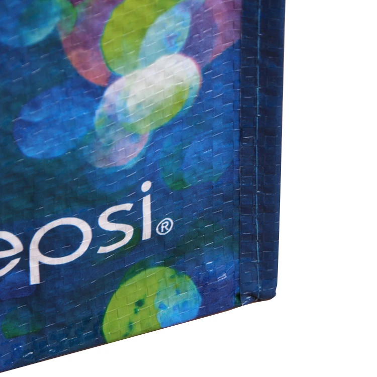 Custom Logo Lamination PP Woven Shopping Tote Bag For Grocery Supermarket