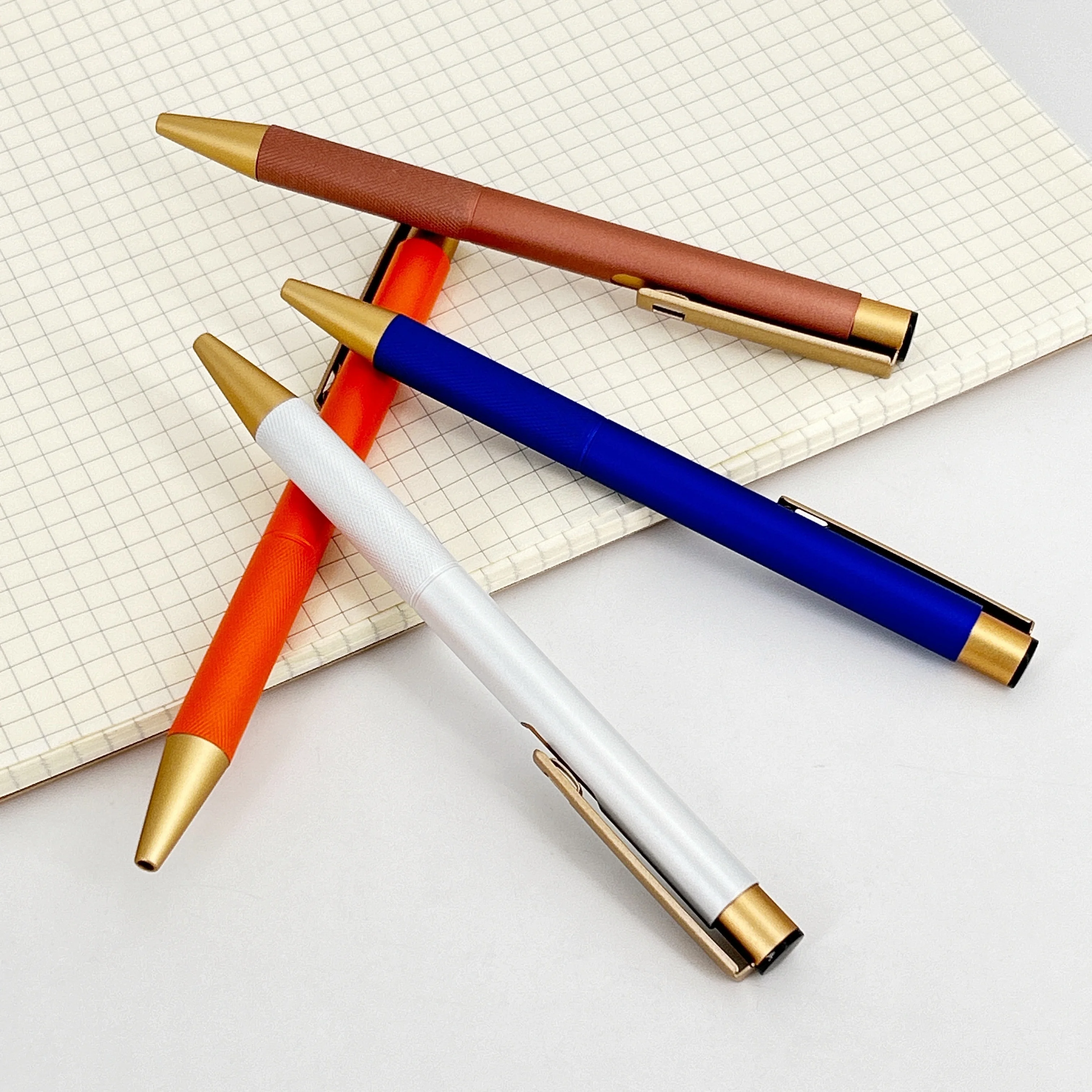 Manufacturer Business Metal Press-type Ballpoint Pen Large Thick Clip Office Gift Advertising Ball Pen With Logo