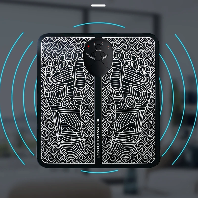 EMS Foot Massager Foldable Pulse Electric Vibration Portable Foot Massage Pad