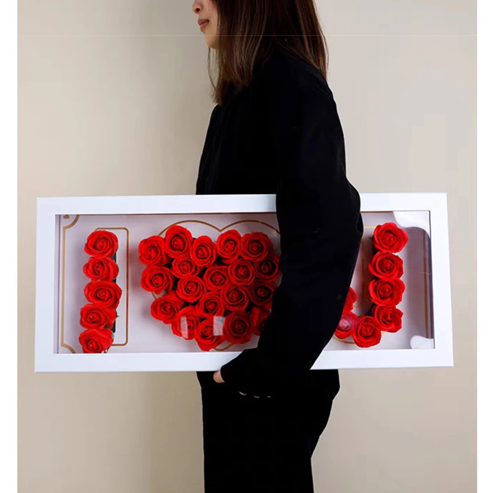 Cardboard Rose Eternal Soap Paper Wholesale Custom Luxury Packaging Gift I Love You Flower Box