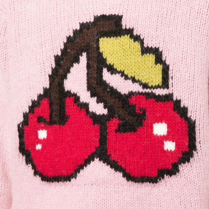 Wholesale Custom Jacquard Logo Wool Blend Soft Men Knit Sweater High-Quality Chunky 7GG Pullover Oversize Crew Neck Fashion