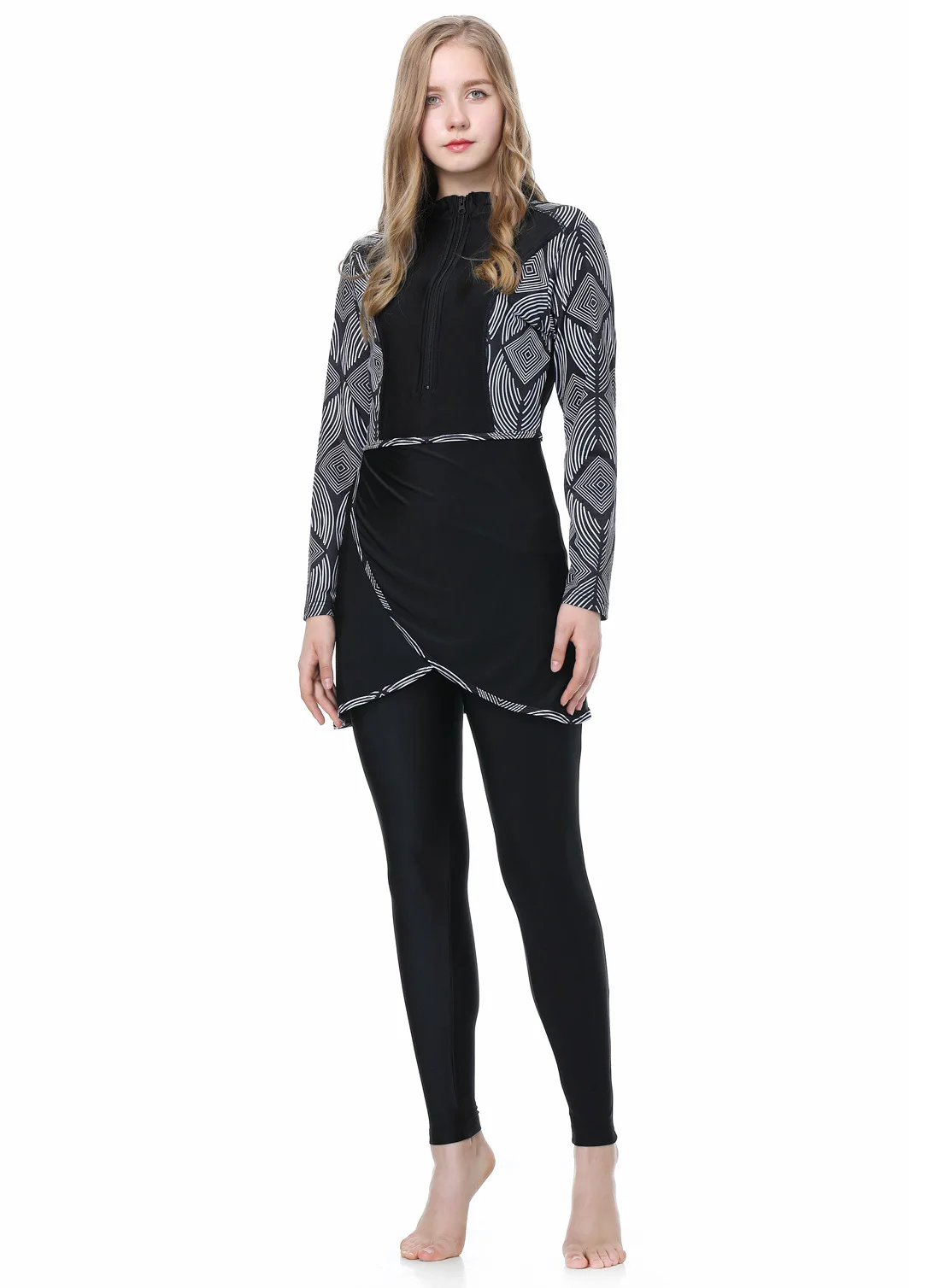 2022 Muslim swimwear New Spot Arab Hui Sunscreen Swimsuit Three piece Swimsuit