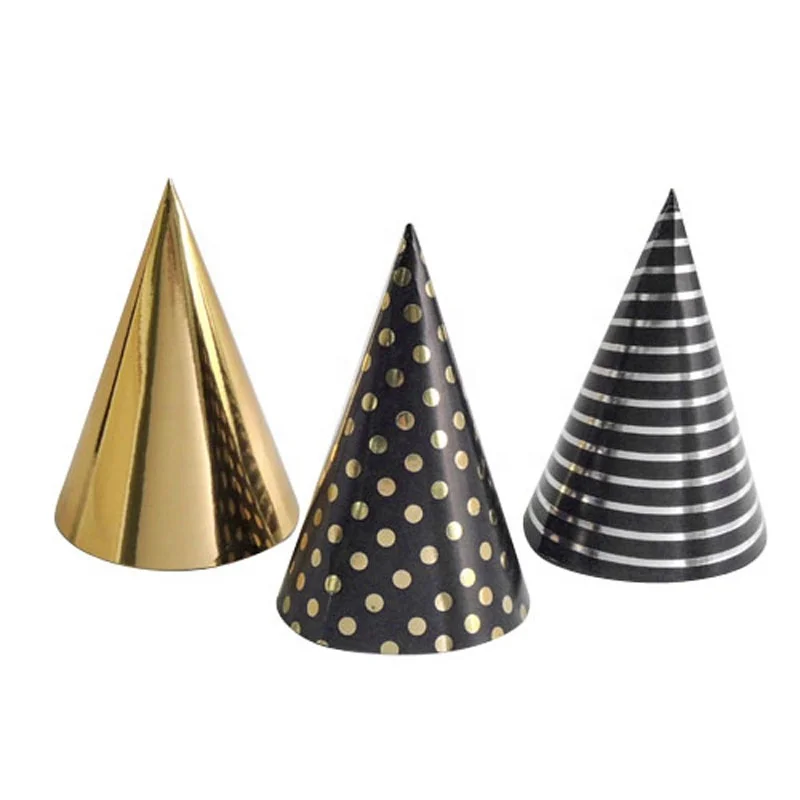 paper party hat with Hot Stamp Triangle pattern New Year Celebrations party supplies