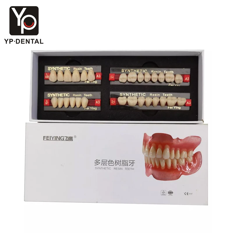 CE APPROVED  Dental Acrylic Resin Teeth Anterior and Posterior Teeth Artificial False Teeth Sets
