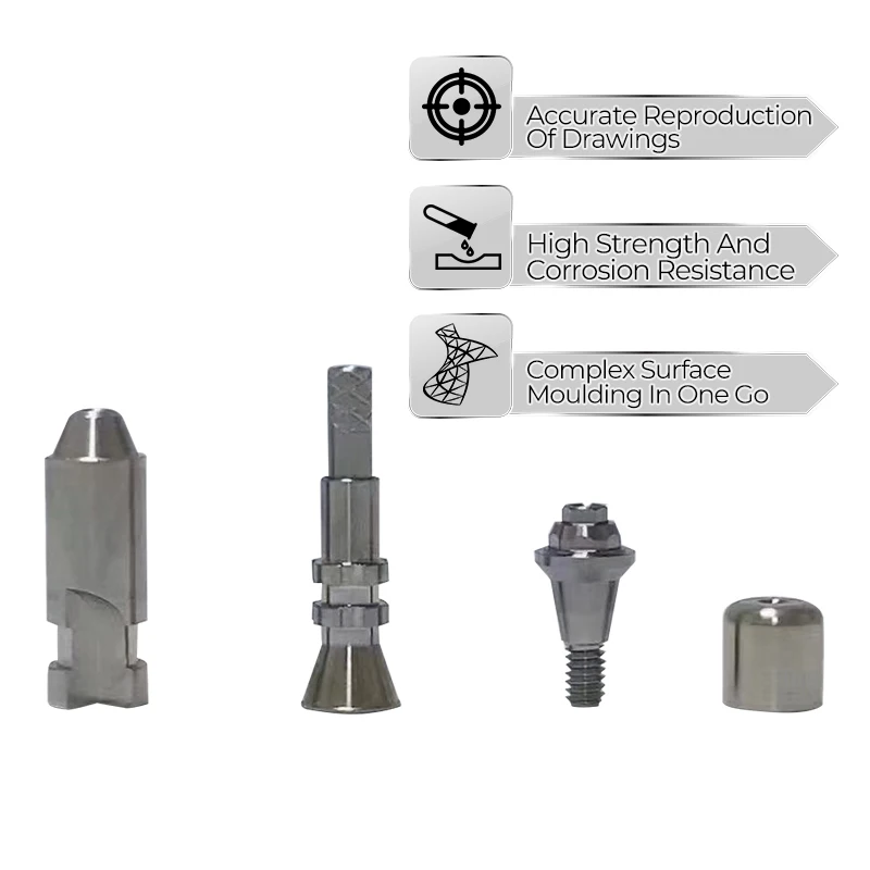 Dental Conical Plated Gold Sliver Stainless Steel Pins Root Canal Screw Posts Dental Pins Screw Post Cnc Titanium Material